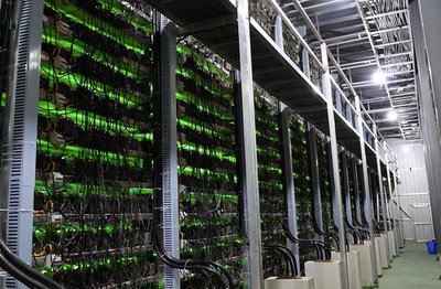 A high-tech mining farm setup