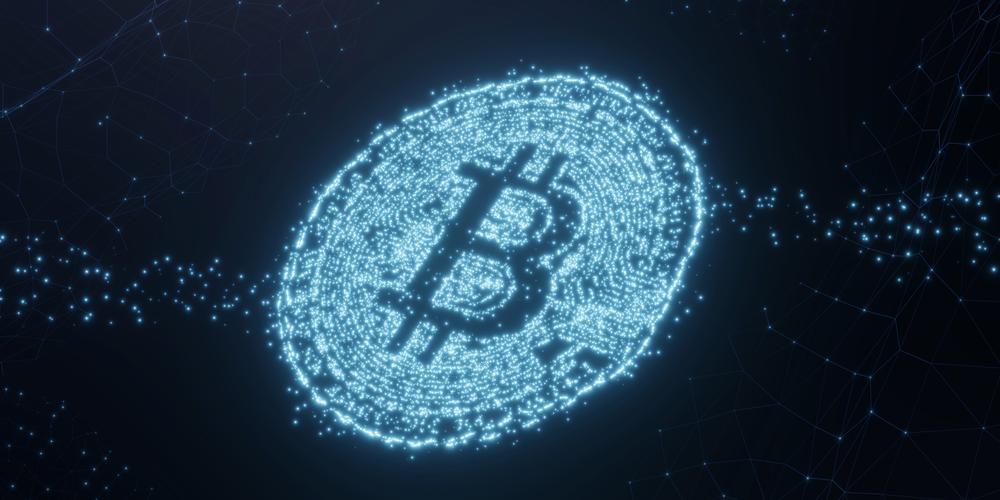 Vast cryptocurrency mining farm filled with rows of ASIC miners