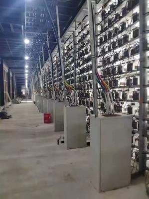 Expansive cryptocurrency mining farm with Goldshell devices